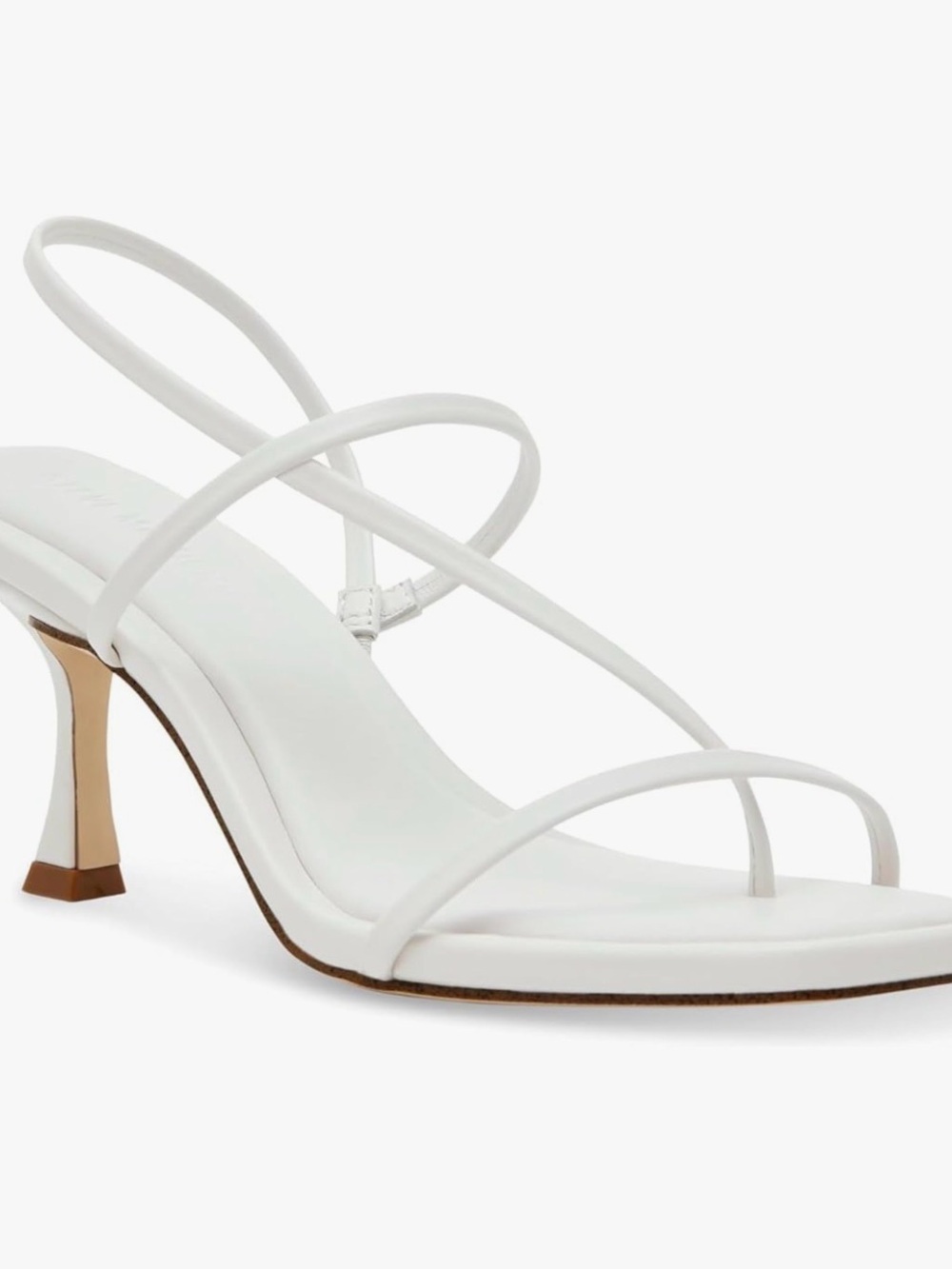 Steve Madden White Strappy Mid-Heel Sandal